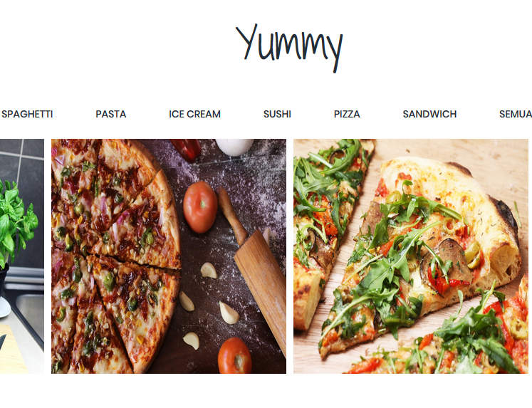 Tampilan aplikasi Yummy